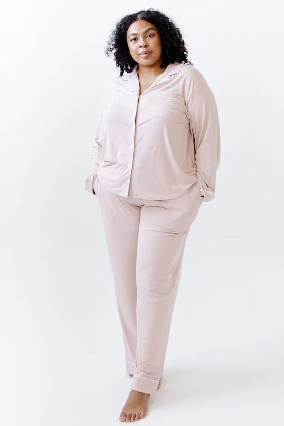 Women's Long-Sleeved Bamboo Pajama Set