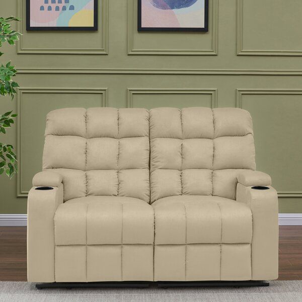 Loveseat with deals cup holders