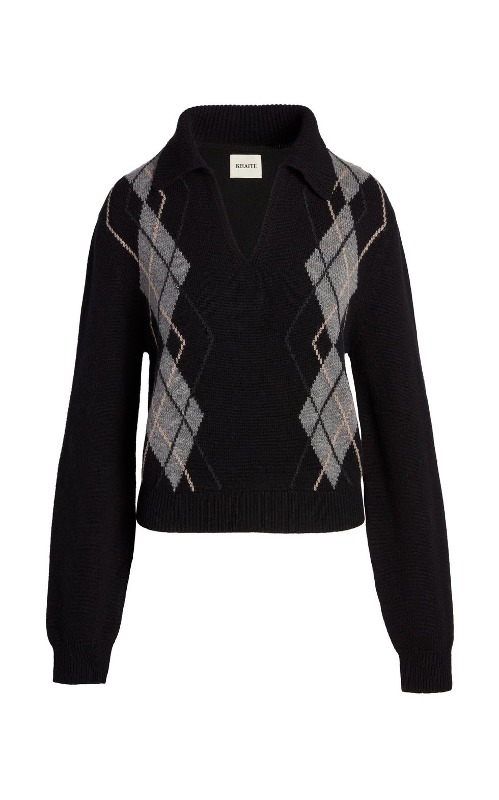 Black Kerry Longline Cashmere Blend Jumper, Knitwear