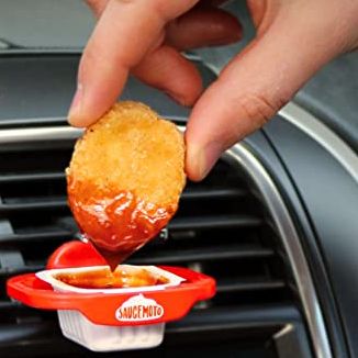 In-Car Sauce Holder Dip Clip