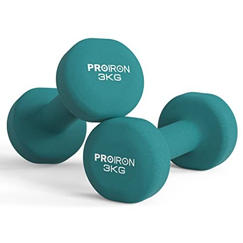 Neoprene Dumbbells 2-6kg Pair Fitness Weights Cast Iron Home Aerobic Exercise 
