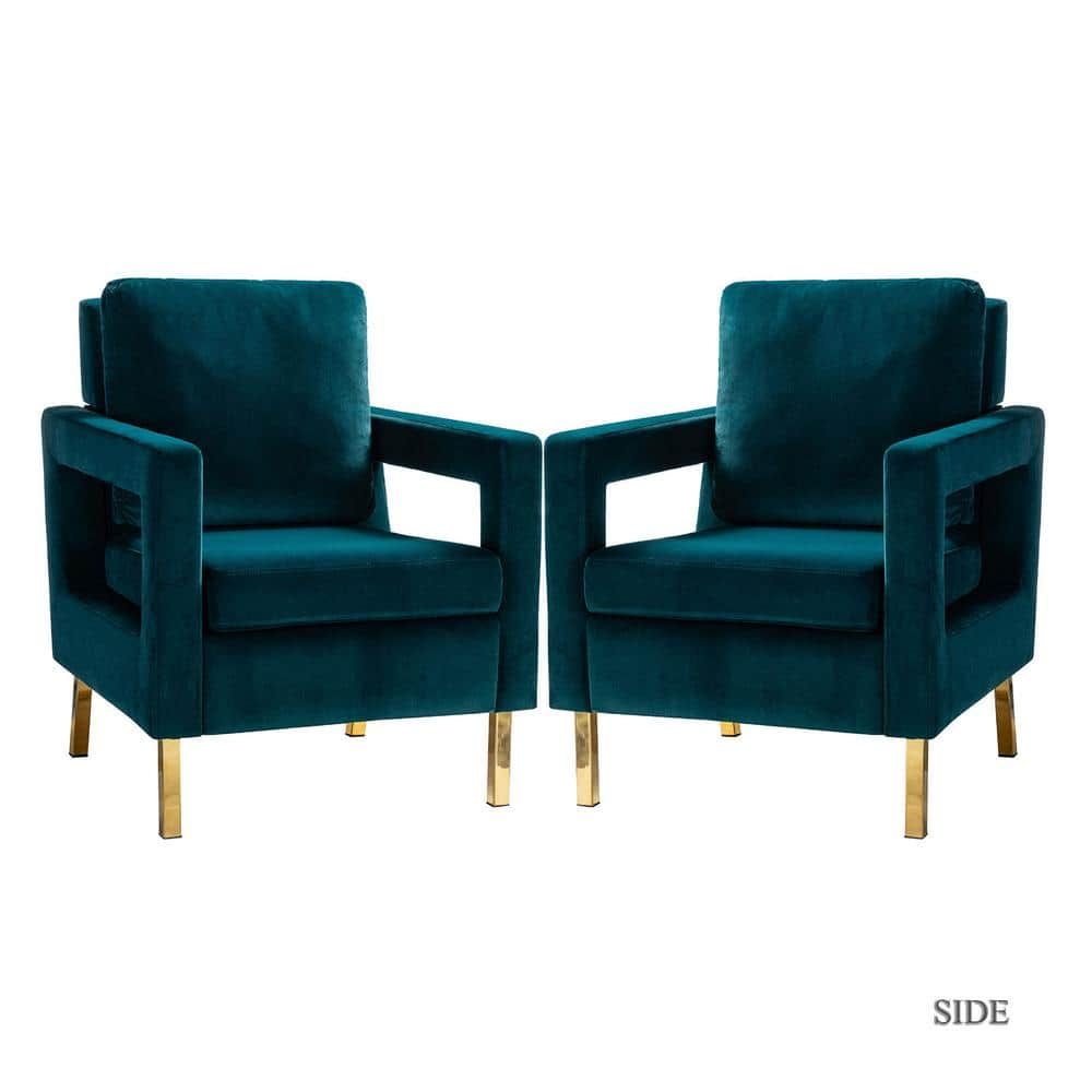 Anika Teal Arm Chair, Set of 2