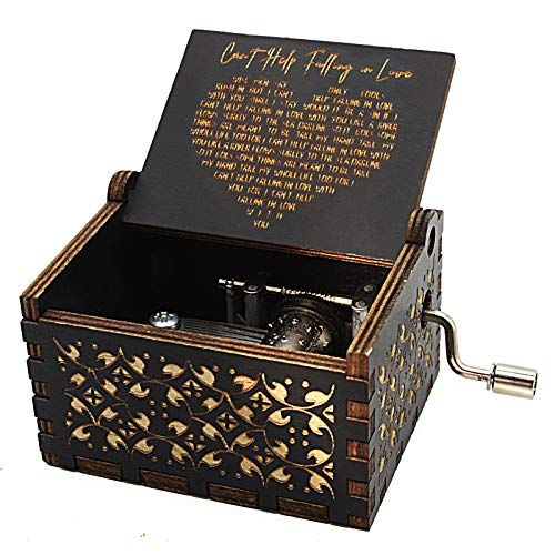 'Can't Help Falling in Love' Wood Music Box