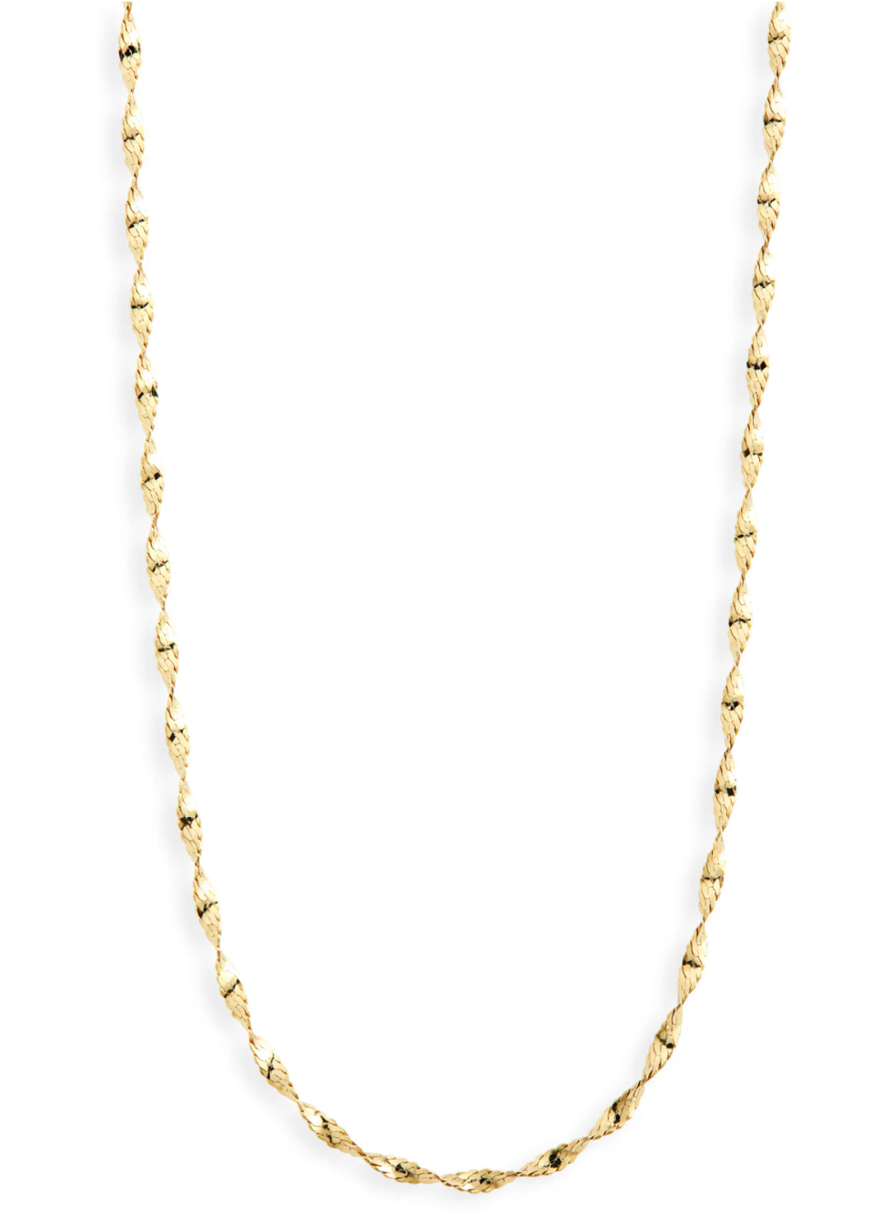 14K Gold Twisted Chain Necklace