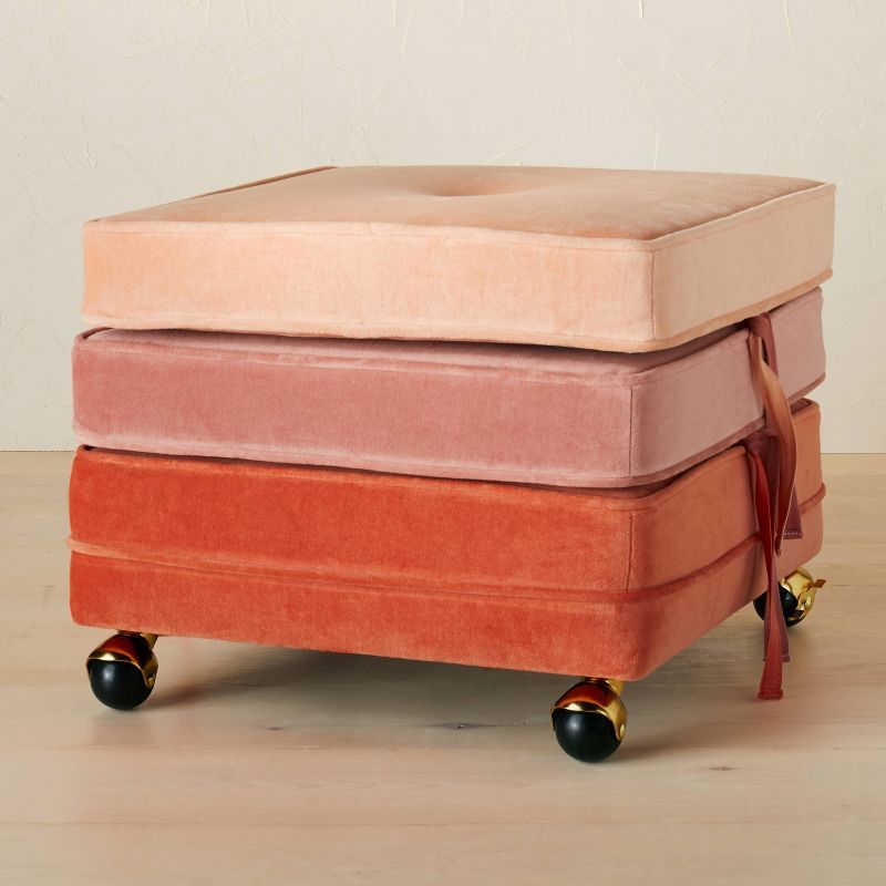 Opalhouse x Jungalow Marin Stackable Pouf with Casters 