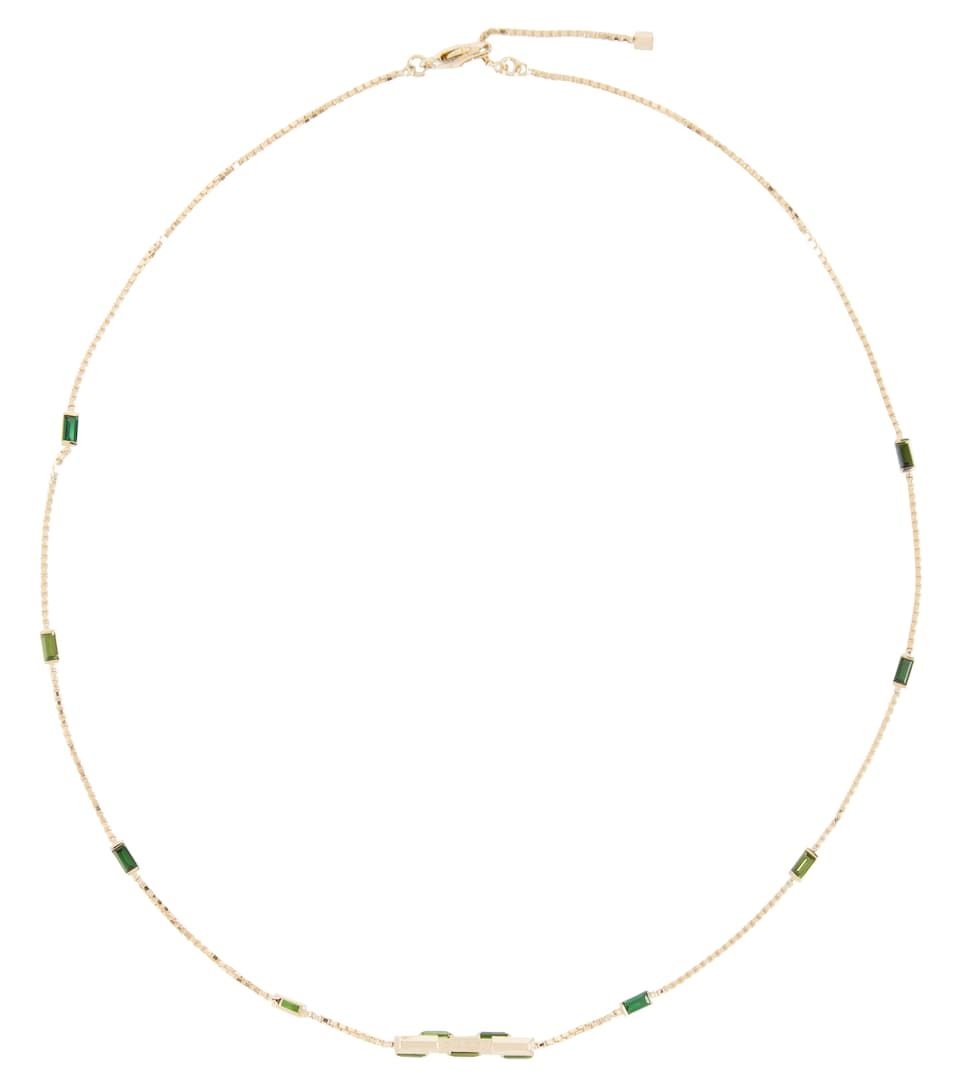 Gucci Link to Love 18Kt Gold Necklace with Tourmalines