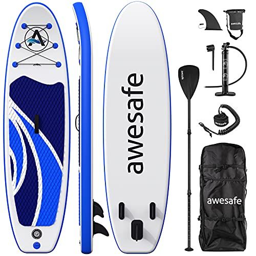 Awesafe Inflatable Stand Up Paddle SUP Board 305×80×15cm 