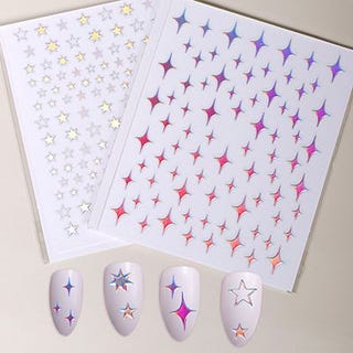 2sheets Star Print Nail Art Sticker