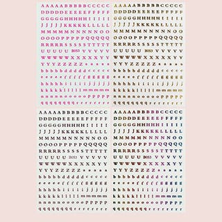 4sheets Letter Graphic Nail Art Sticker