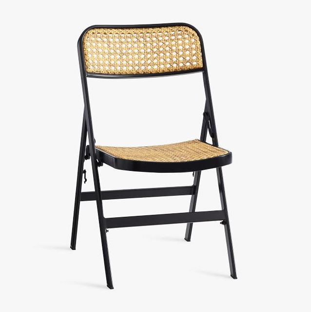 Leucadia Metal & Woven Folding Side Chair