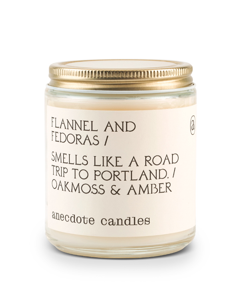 Anecdote Flannel & Fedoras Candle