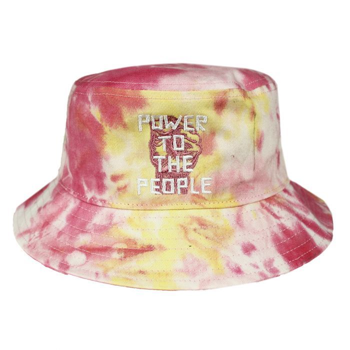 Cross Colours Power To The People Bucket Hat - (Pink/Yellow)