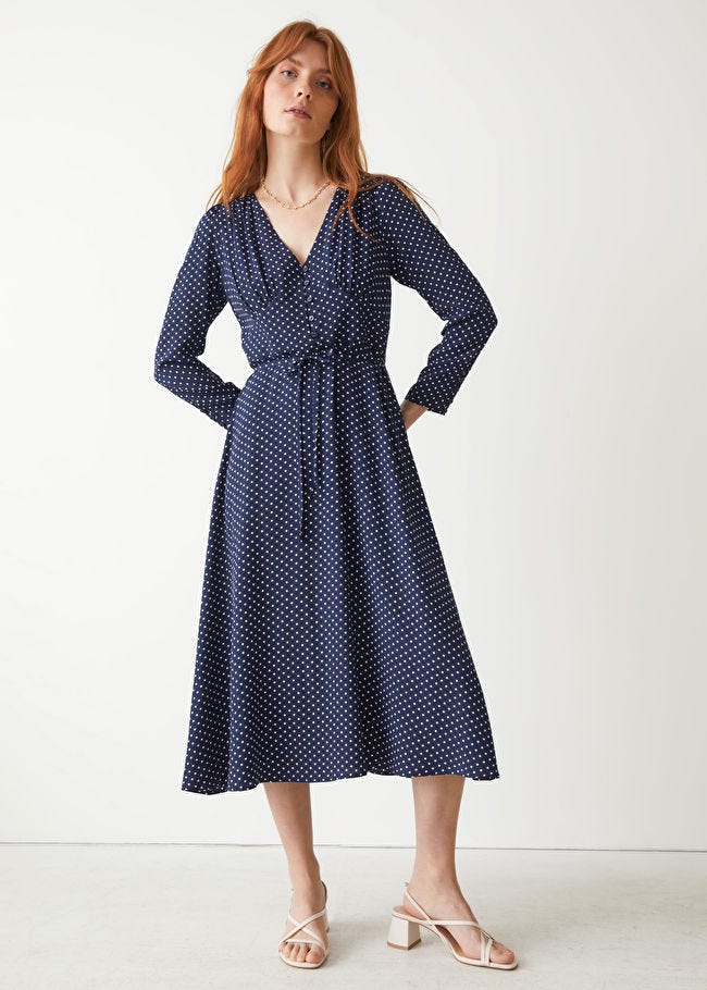 Fluid Printed Midi Dress, £85