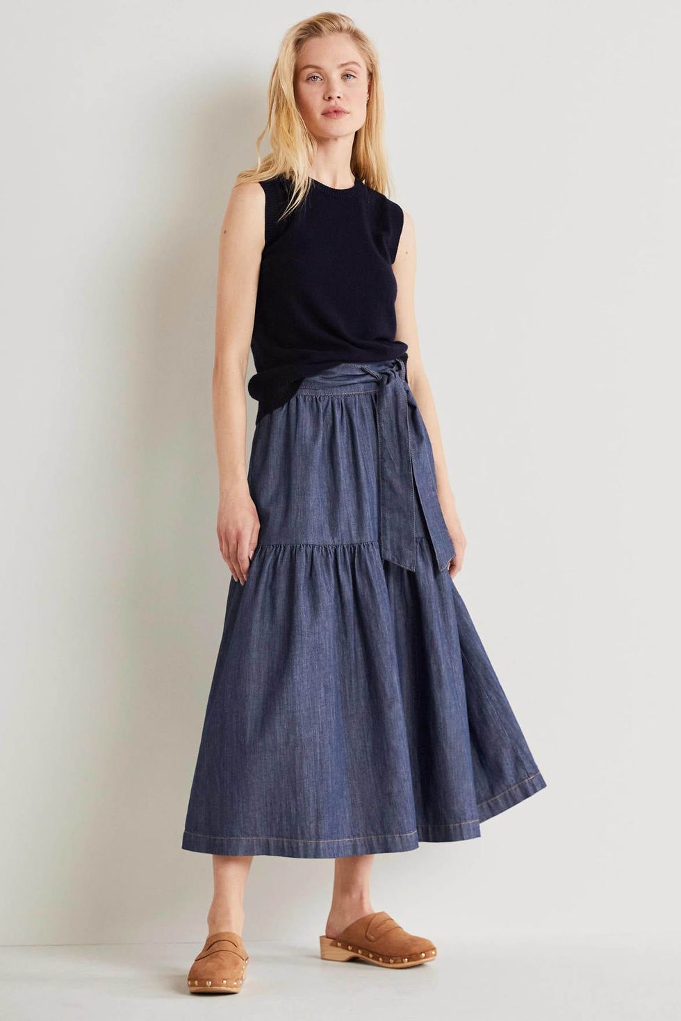 Boden tiered midi skirt: Boden sells a skirt to wear all summer
