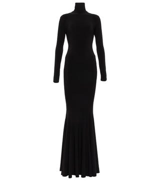 Turtleneck Jersey Gown