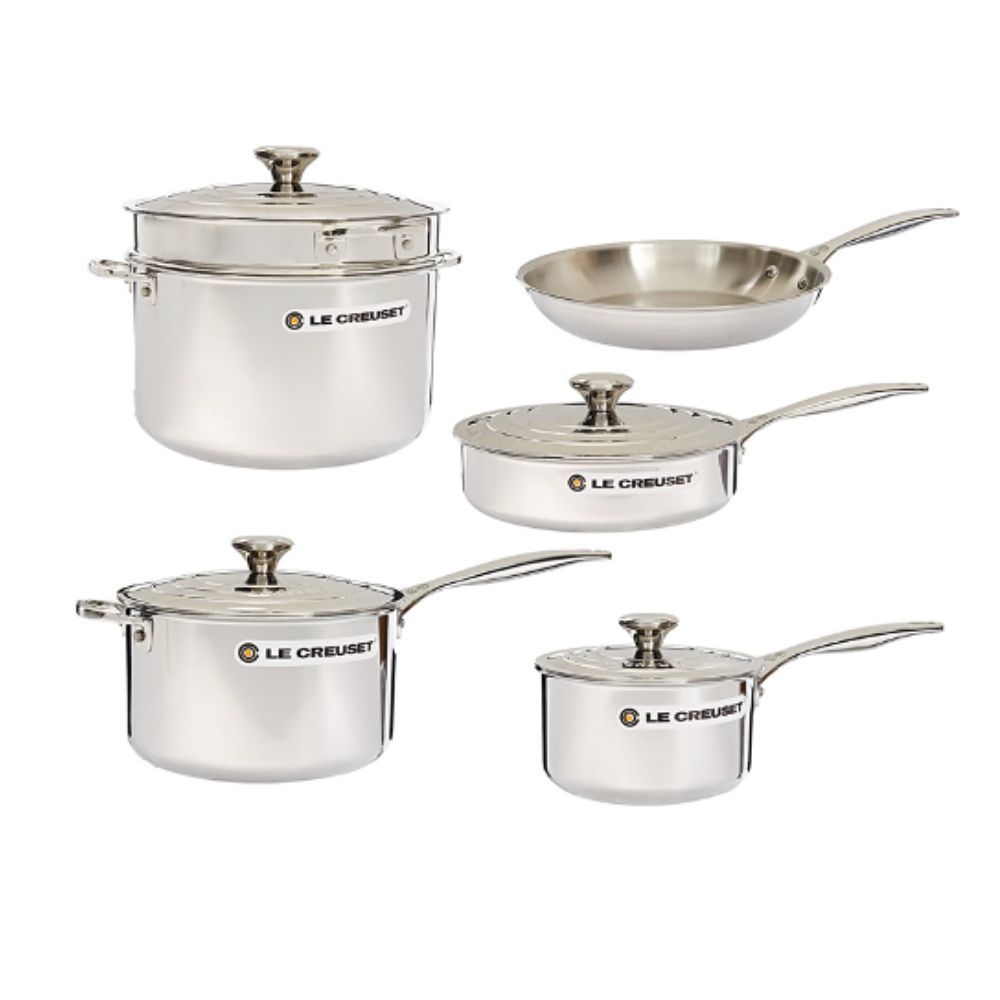 Tri-Ply Stainless Steel Cookware Set, 10 pc.
