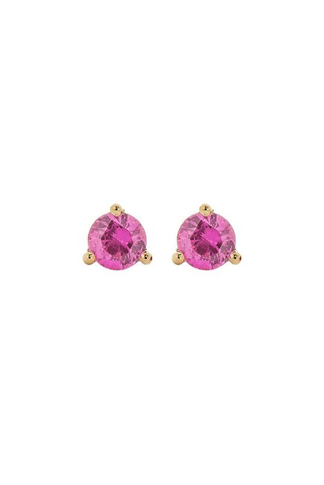 Pink Sapphire Martini Stud Earrings