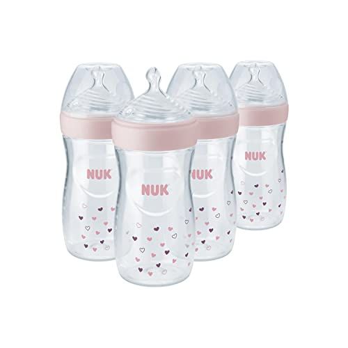 NUK Simply Natural Bottle with SafeTemp, 4 Count