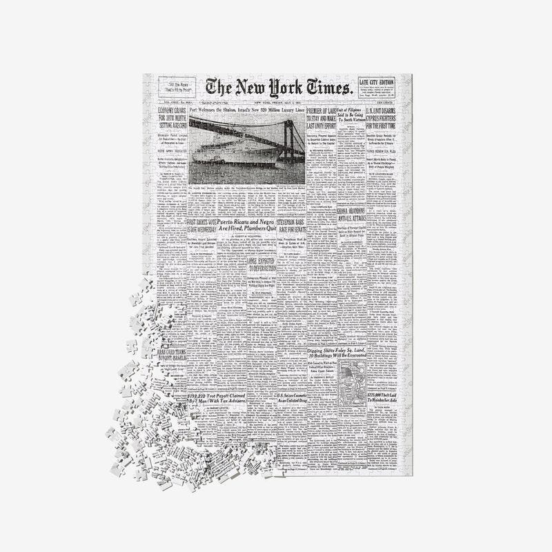 New York Times Custom Front Page Puzzle