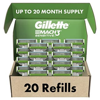Gillette Mach3 Sensitive Razor Blade Refills, 20 Count Gillette Mach3 Sensitive Razor Blade Refills, 20 Count