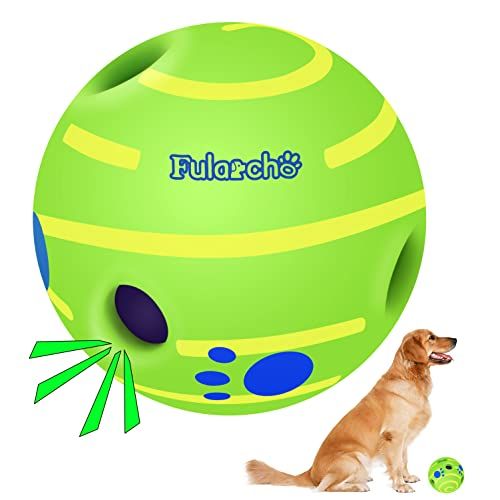Squeaky Green Dog Balls for Large and Medium Sized Dogs