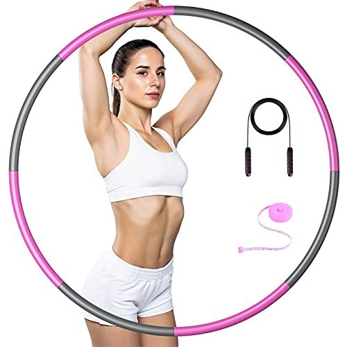 WEIGHTED Grip DANCE EXERCISE Fitness Hula Hoop COLLAPSIBLE push button 