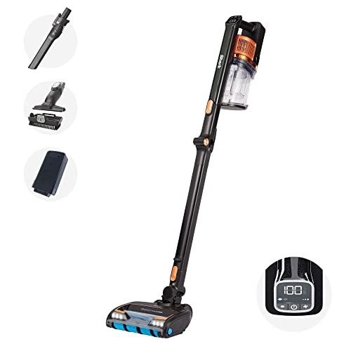 Shark Cordless Stick Vacuum Cleaner [IZ300UK] Anti Hair Wrap, PowerFins, Single Battery, Black & Copper