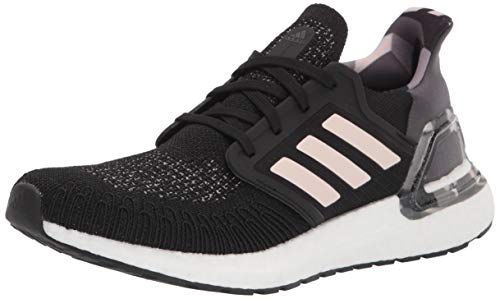 adidas Women's Ultraboost 20 Running Shoe, Black/Pink Tint/Grey, 8.5