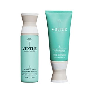 VIRTUE Recovery Shampoo & Conditioner Set | Full Size | Alpha Keratin Repairs Dry, Damaged Hair | Sulfate Free, Paraben Free, Color Safe