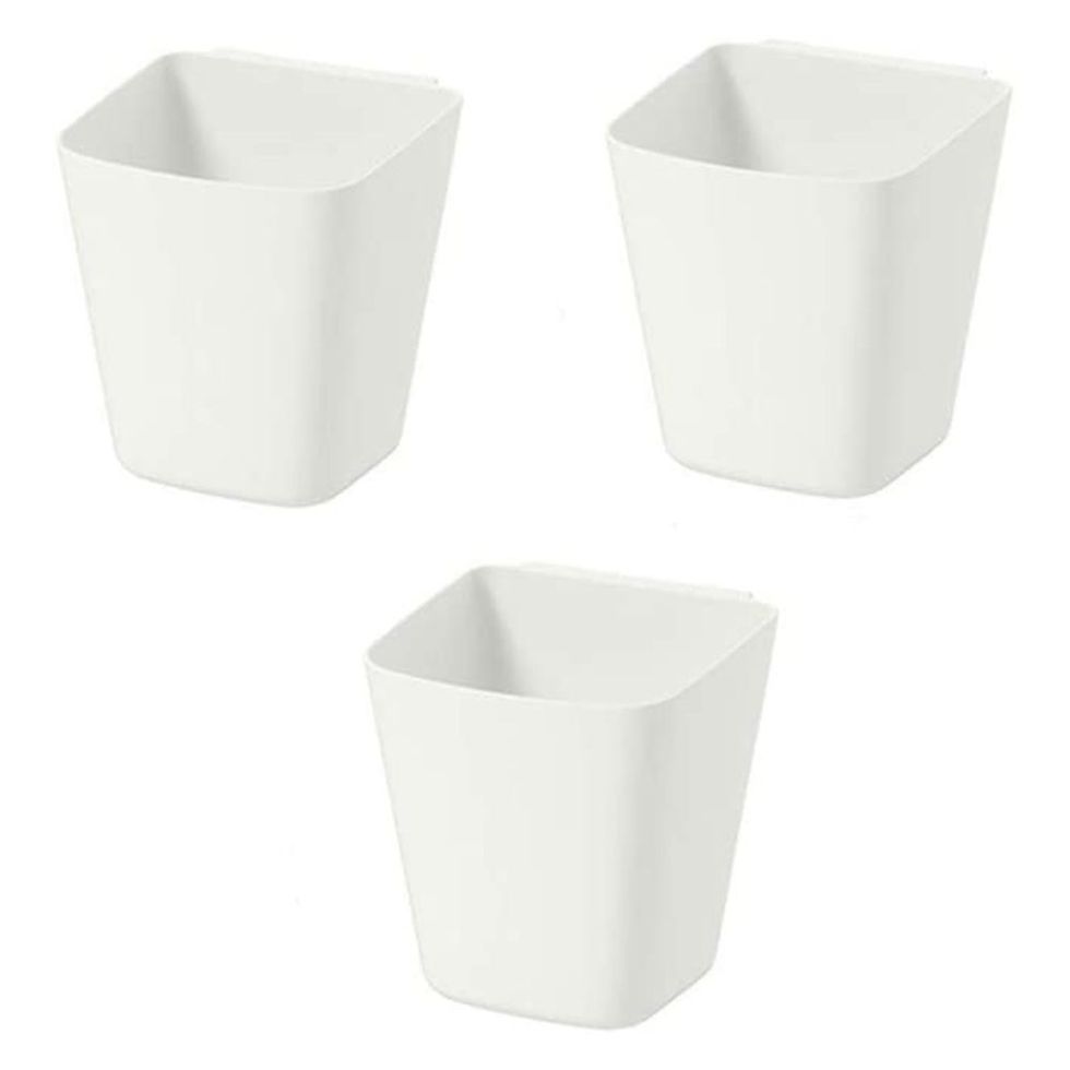 White Utensil Container Set (Set of 3)