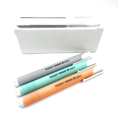 Retractable Click Pocket White Latex-Free Eraser 