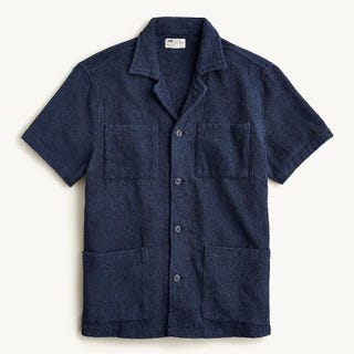 J.Crew Terry Cloth Four-Pocket Camp-Collar Shirt J.Crew Terry Cloth Four-Pocket Camp-Collar Shirt