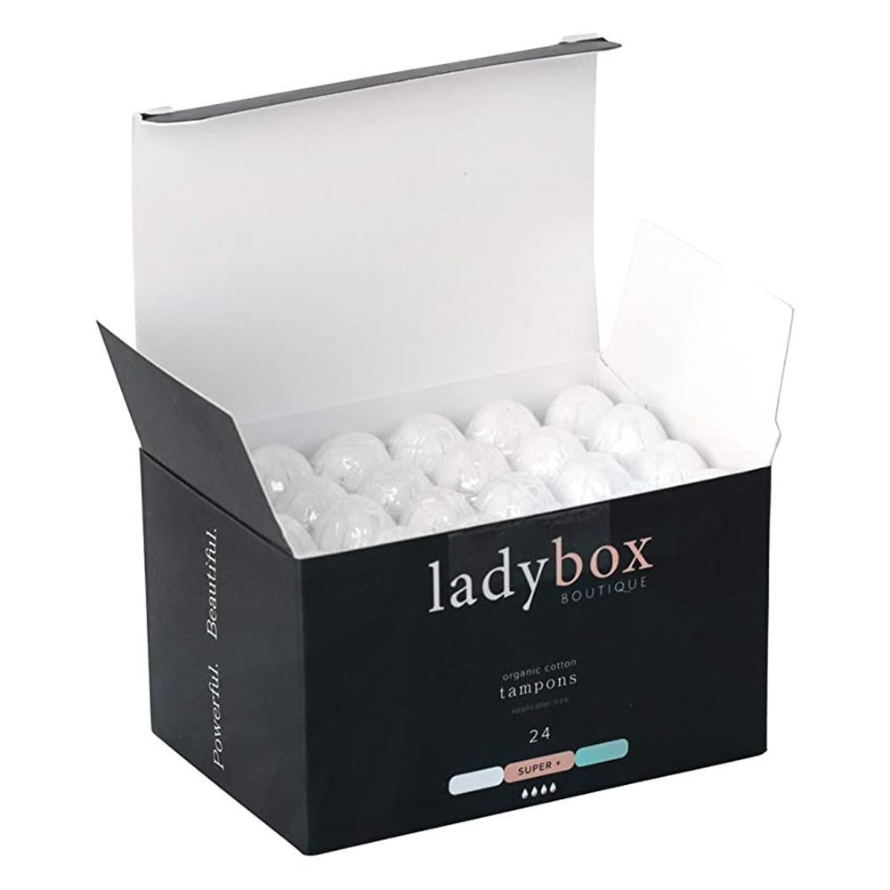 ladybox Boutique Super+ Organic Cotton Tampons