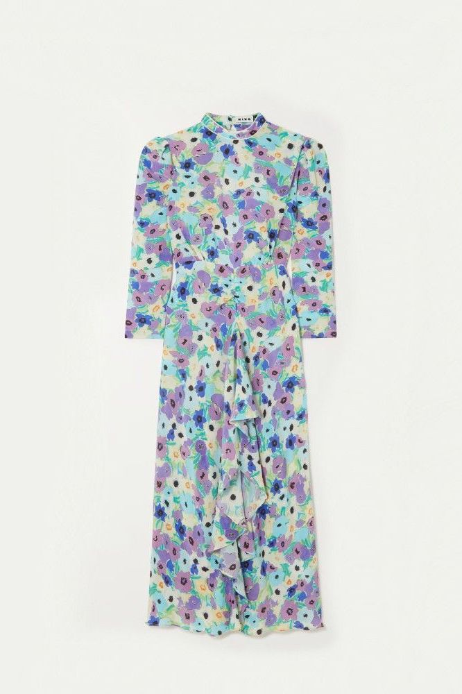 Dani Open-Back Floral-Print Silk Crepe de Chine Midi Dress