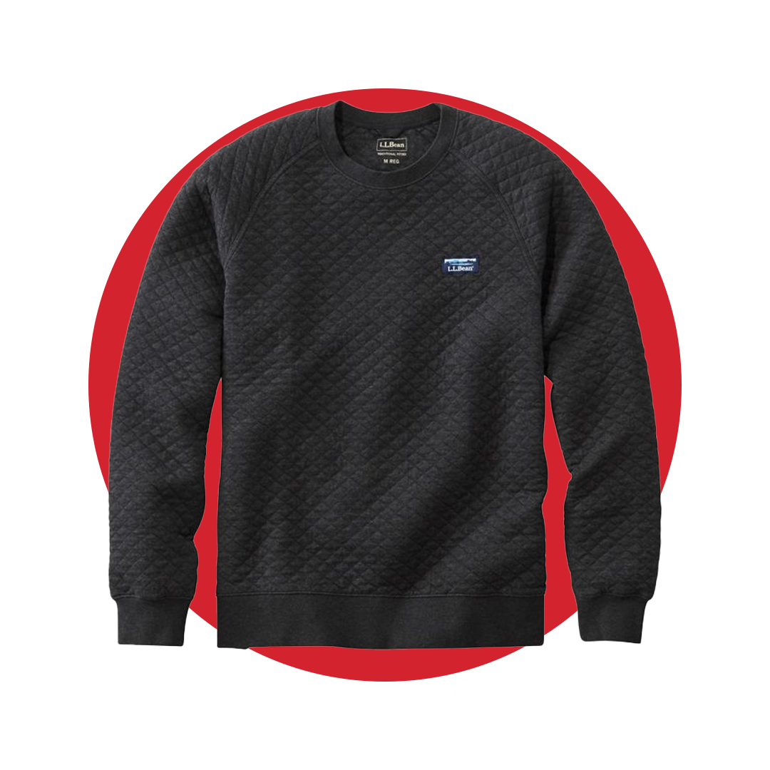 Quilted Crewneck Sweatshirt