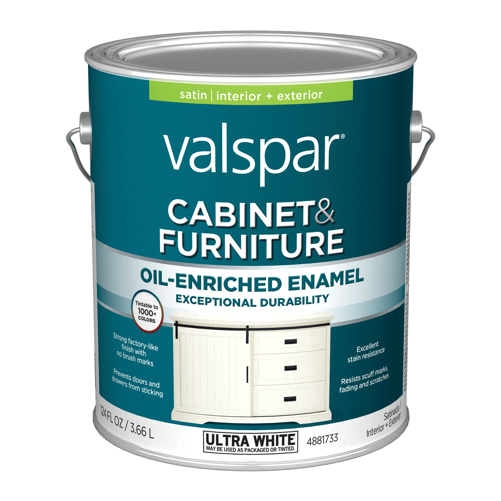 Valspar Cabinet & Furniture Paint Enamel 
