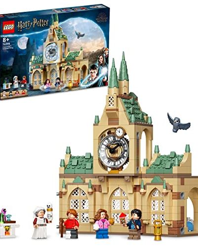 LEGO 76398 Harry Potter Hogwarts Hospital Wing Castle Toy for Girls and Boys with Clock Tower, Buildable Set from The Prisoner of Azkaban