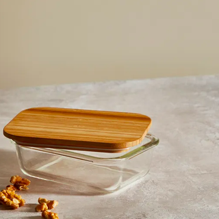 Glass Food Storage with Bamboo Lids
