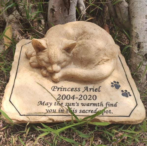 Personalized Cat Grave Stone Gift Personalized Cat Grave Stone Gift