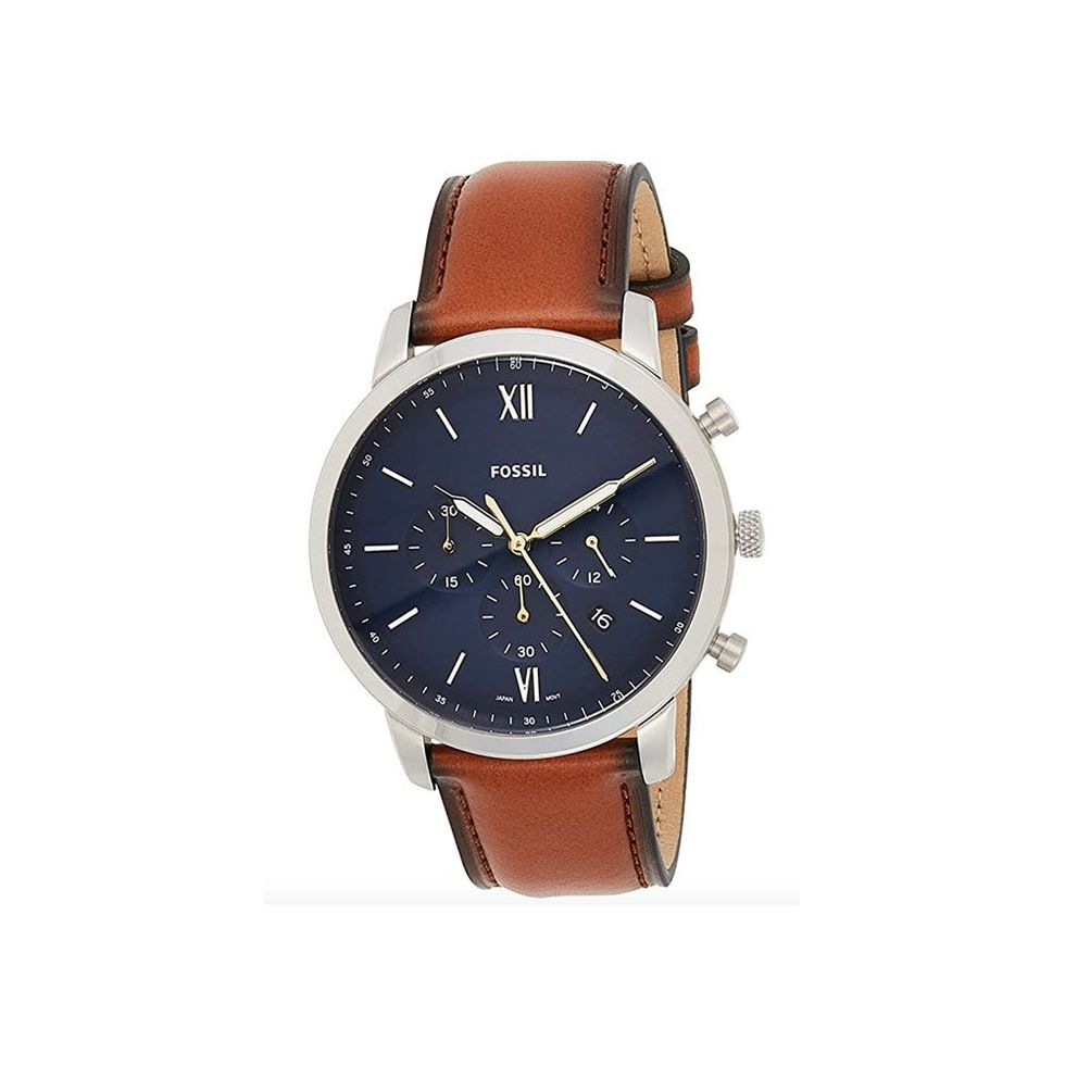 Neutra Quartz Stainless Steel & Leather Chronograph Watch