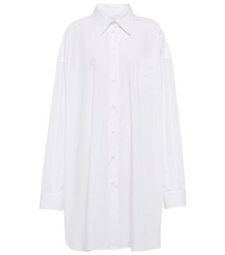 Cotton oversized shirt dress