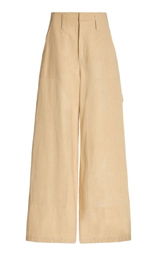 Sia Patched Low-Rise Wide-Leg Pants