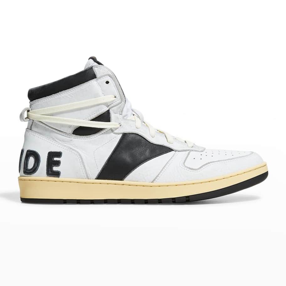 Rhecess Vintage Leather Basketball High-Top Sneakers