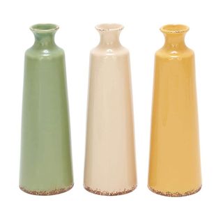 Multicolored vintage stoneware vases, set of 3