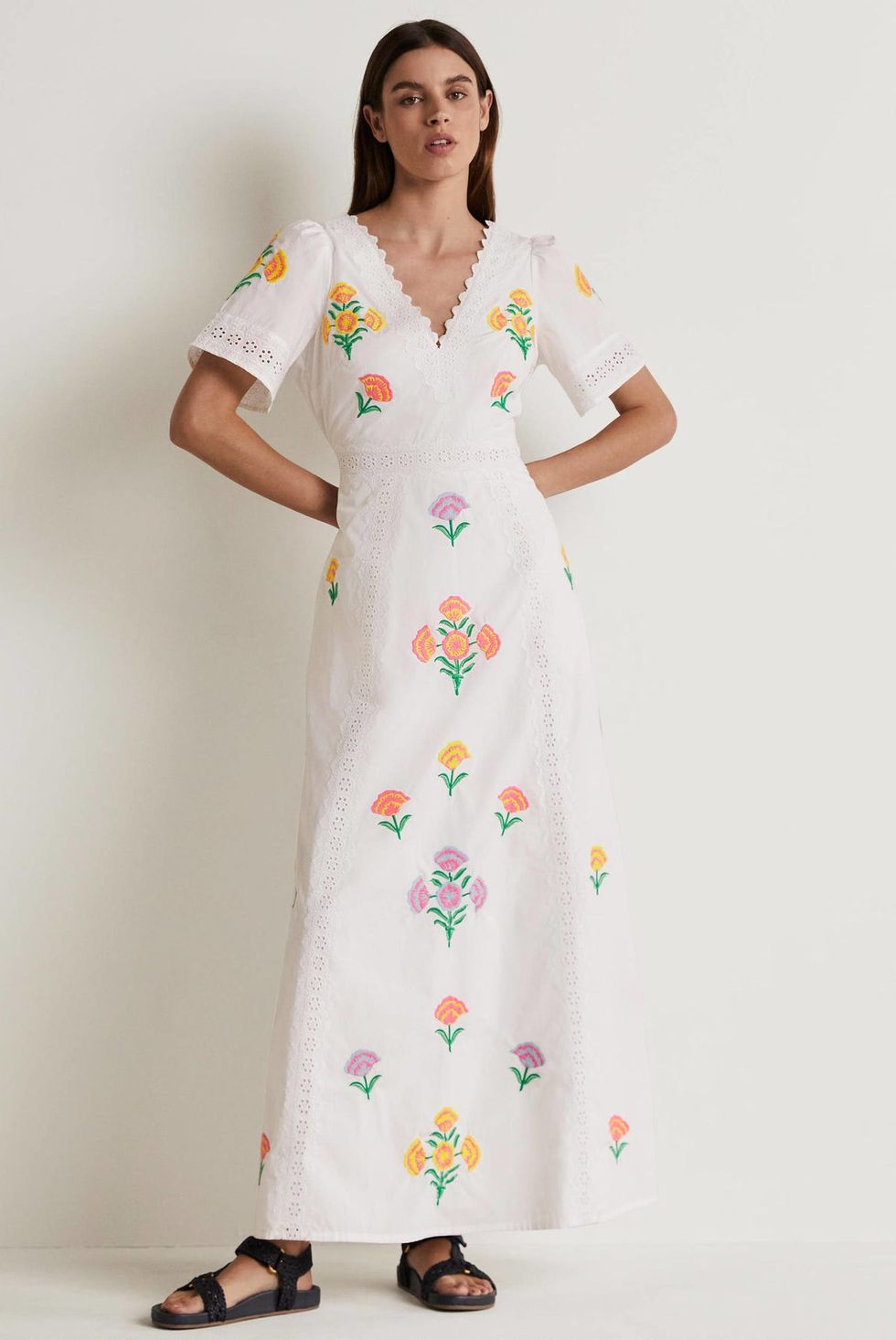 Edith Embroidered Maxi Dress