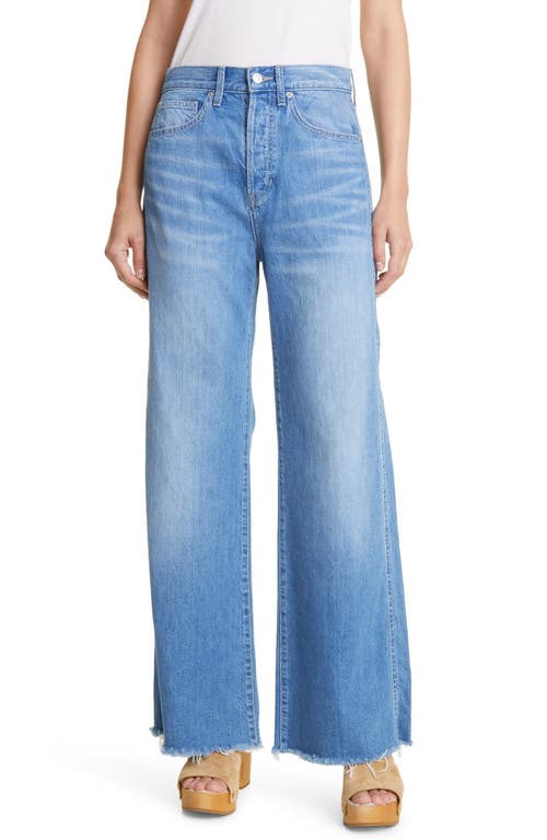 Taylor High Waist Rigid Wide Leg Raw Hem Jeans