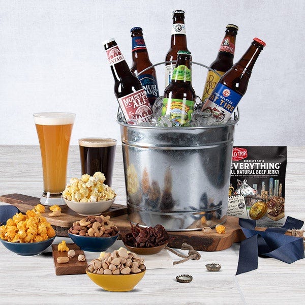 Microbrew Beer Bucket Gift Basket