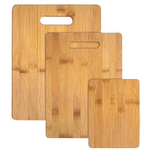 Gourmet Edge Kitchen Bamboo Cutting Board Set (3 Piece)