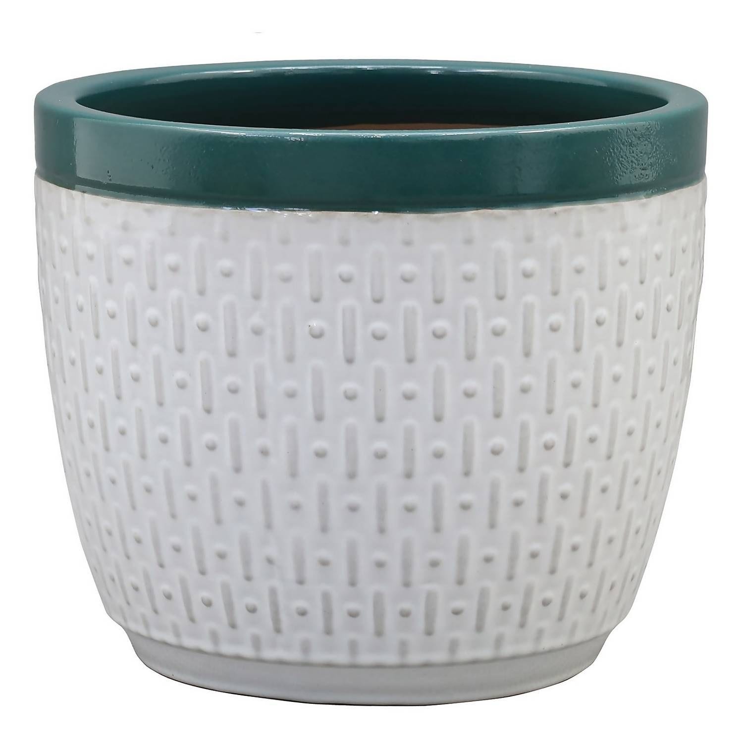 House Beautiful Teal Plant Pot 