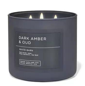 White Barn Dark Amber & Oud 3-Wick Candle